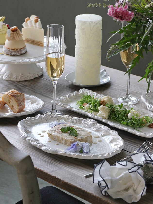 ELIOS MYFLOWER エリオス マイフラワー オーバルプレートMホワイト