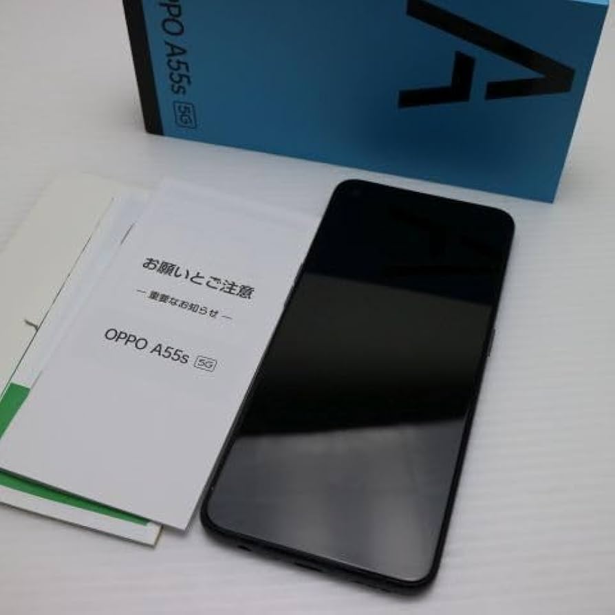 Amazon | SIMフリー OPPO A55s 5G 64GB ブラック | ノーブランド品