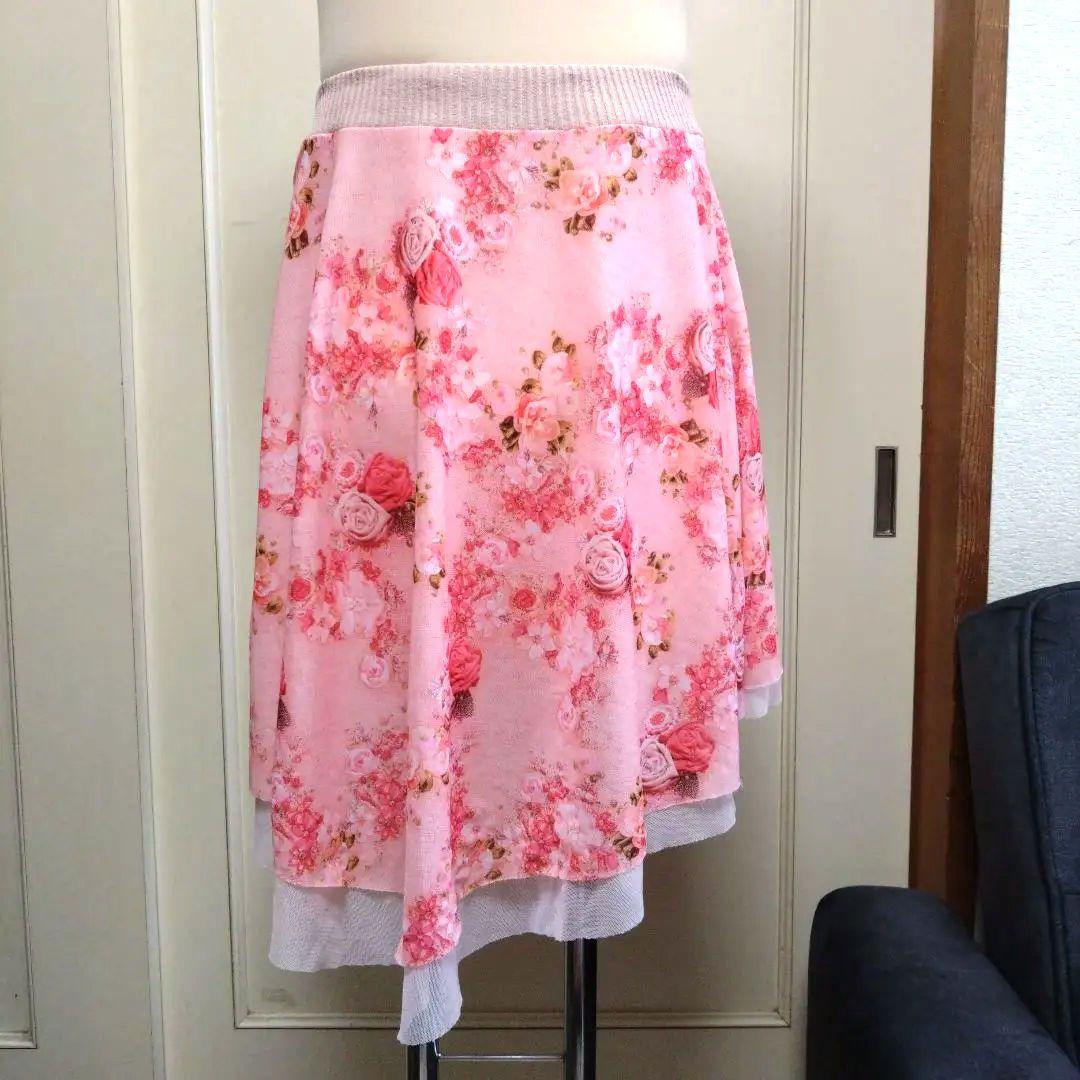 レオタードトウキョウ スカート プルオン 一回使用 花柄 ピンク 2026年