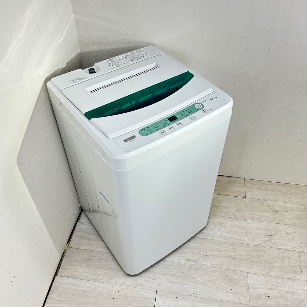 洗濯機 4.5kg ヤマダ電機 YWM-T45G1 2020年製造 全自動 槽洗浄機能